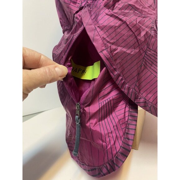 W's Med BROOKS Run Happy Burgundy Track Zip Lightweight/Wind Resist Jacket - Picture 8 of 11